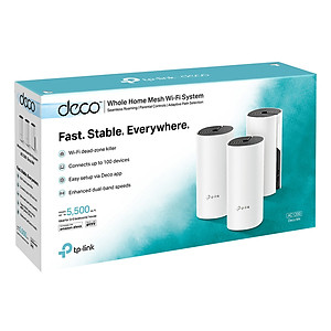 Bộ Phát Wifi Mesh TP-Link Deco M4 (3-pack)  Băng Tần Kép MU-MIMO AC1200 - Hàng Chính Hãng