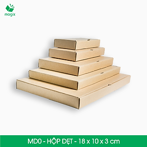 MD0 - 18x10x3 cm - 100 Thùng hộp carton trơn đóng hàng