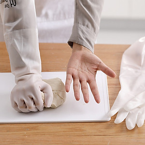 Găng tay cao su rửa bát, lau dọn, vệ sinh Dài Tay Cổ Chun