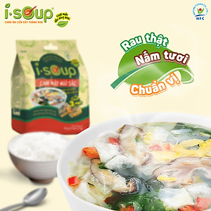 Combo 3 Túi Canh ISOUP (Kim Chi + Mây+ Súp Nấm) - Canh Ăn Liền Sấy Thăng Hoa