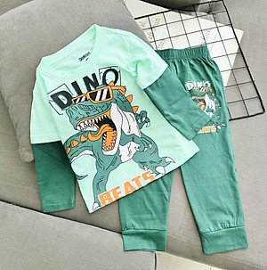 Đồ bộ bé trai, bộ ngủ dài tay cho bé trai size lớn 12-40KG chất thun cotton mềm mịn mát