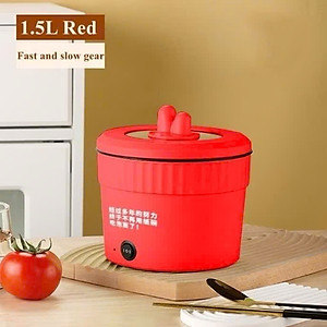 Nồi Lẩu Điện Mini Đa Năng 1.5L, Ca Nấu Mì, Cốc Ăn Lẩu Cô Đơn 500W, Chống Dính Vân Đá - HÀNG CHÍNH HÃNG MINIIN