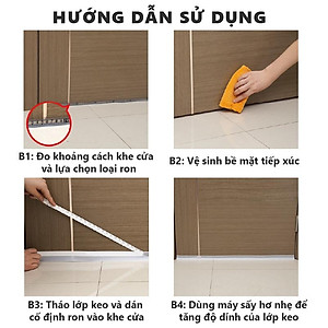 Miếng chặn cửa pvc gia cường - Thanh nẹp chắn khe hở dán chân cửa, chống bụi, chống ồn, chống côn trùng RPVC