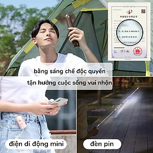 Quạt cầm tay mini JISULIFE đầu USB đa năng 4800mAh/2000mAh-Hàng chính hãng