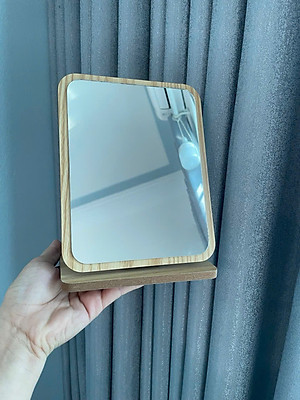 Gương Gỗ Hàn Quốc Để Bàn – Gương Trang Điểm Decor Vintage Sang Trọng - HÀNG CHÍNH HÃNG MINIIN