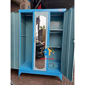 Tủ sắt quần áo 3 cánh ngang 1m2 cao 1m8