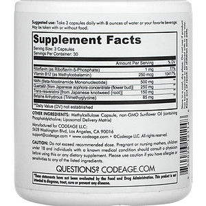 Viên uống ngăn ngừa lão hóa kéo dài tuổi thọ và trẻ hóa làn da Codeage Liposomal NMN - 90 Viên