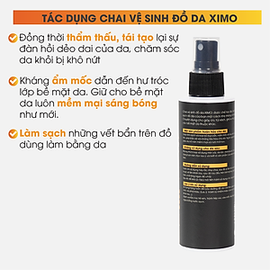 Chai vệ sinh giày đồ da, túi ví, áo, ghế da giúp làm sạch, dưỡng ẩm chống mốc XIMO XI03