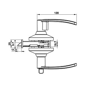 KHOÁ TRÒN GẠT 2 CHỨC NĂNG DIY HAFELE 489.10.820