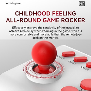 Gamepad Tay Game Arcade Y01 Không dây Bluetooth đa nền tảng cho máy tính - điện thoại - máy game hàng nhập khẩu