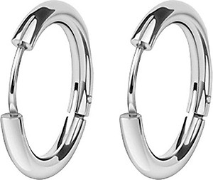 Bông tai nam inox khuyên tròn 12mm BT233 - 2 chiếc