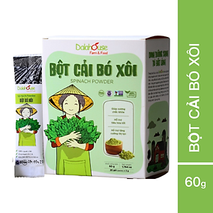 Bột cải bó xôi Dalahouse 60gr (mẫu mới gồm 20 tuýp tiện dụng)- Hữu cơ nguyên chất sấy lạnh - Đạt tiêu chuẩn Châu Âu