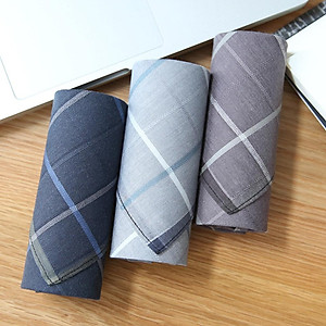 2 CHIẾC 100% Cotton Hankie Nam Nữ Khăn Tay Bỏ Túi Vuông Hanky Kerchief