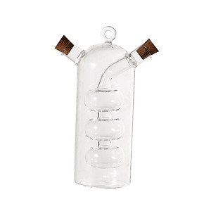2-Outlet Glass Olive Oil Jar Vinegar Bottle Kitchen Sauce
