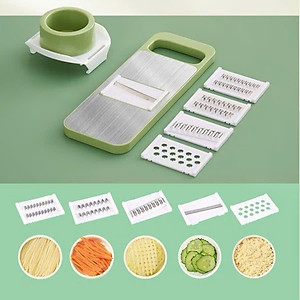 Bộ Nạo Rau Củ Quả 5 Lưỡi Dao Inox 304 Không Gỉ - Dụng Cụ Bào Rau Củ Đa Năng Cao Cấp Tiện Dụng - HÀNG CHÍNH HÃNG MINIIN