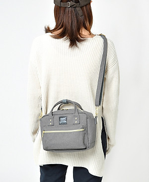 Túi đeo chéo ANELLO đeo 2 kiểu vải polyester cỡ nhỏ AT-C1223