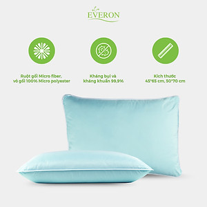 Gối cao cấp 50x70 Everon 5s (Cả vỏ và ruột)