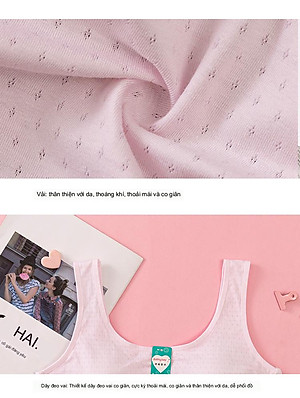 Áo Lót Nữ Học Sinh Ba Lỗ Cotton Thông Hơi Mút Liền 1376 – Êm Ái, Thoáng Mát