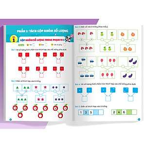 Sách Phiếu Luyện Toán Tư Duy Cùng Gấu Kiki 4. Tách Gộp Nhóm Số Lượng - Làm Quen Với So Sánh