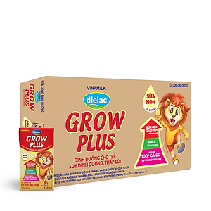 Thùng 48 Hộp Sữa Bột Pha Sẵn Vinamilk Dielac Grow Plus - Đỏ 110ml
