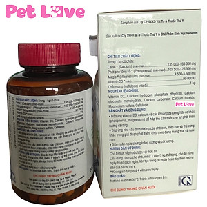 Hộp 50 viên Calci Tab Bổ Sung Canxi Cho Chó Mèo (Vemedim)