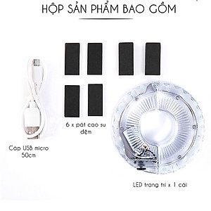 [1 chiếc] Đèn Trang Trí Cho Xe Đạp Trẻ Em Gắn Moay-Ơ Trục Giữa Xe Đạp Với 7 Màu RBG 18 Chế Độ Sáng Khác Nhau Sạc Điện USB (Đường Kính Phù hợp dưới 32mm) Mai Lee