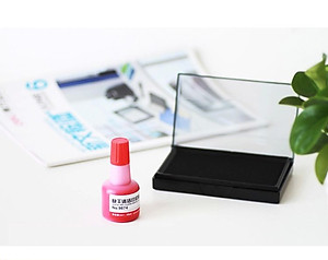 Mực Dấu chai 40ml Deli 7521/9874 Dùng cho dấu nhảy, khay chứa mực chấm ngoài, lăn tay