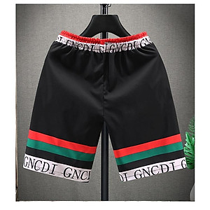 Quần short đùi GNCDI thời trang nam cao cấp TC với họa tiết in con ong và họa tiết sọc trên ống quần hợp thời trang-k021
