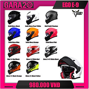 MŨ BẢO HIỂM FULLFACE LẬT HÀM EGO E-9 - GARA20