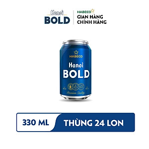 Combo 2 Thùng Bia Hanoi BOLD - Thùng 24 lon 330ml