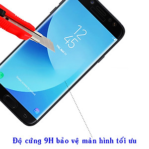 Miếng Dán Cường Lực cho Samsung Galaxy J7 Prime - Full màn hình - Màu Đen - Hàng Chính Hãng