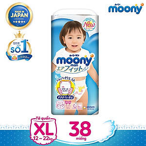 [Mã mới] Tã quần cao cấp Moony dành cho bé gái XL38