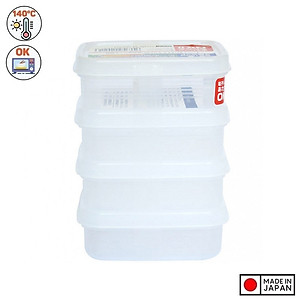 Set 04 hộp chia thức ăn dặm cho bé  dung tích 100ml / hộp  - Hàng nội địa Nhật Bản.