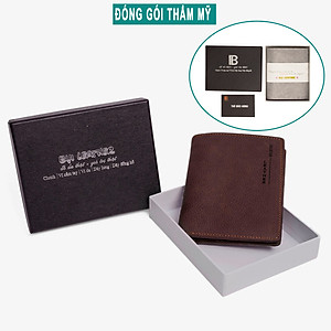 Ví nam, bóp nam da bò sáp Mexico Bụi Leather V102 - Bảo hành 12 tháng