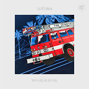 Bộ Bé Trai Bigfox, Bộ Cộc Tay Trẻ Em Mùa Hè Chất Cotton Mát In Hình Xe Cứu Hỏa