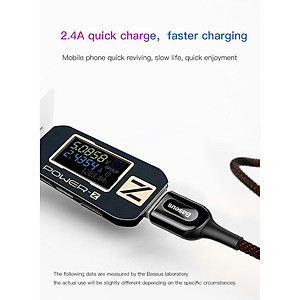 Cáp sạc nhanh Baseus X- shaped Light chân Lightin và Type C - Hàng Chính Hãng