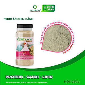 Bột dinh dưỡng cho Vẹt Non, Chim Non GREENABC – Bổ sung dinh dưỡng protein, canxi, lipid - Hộp 280g