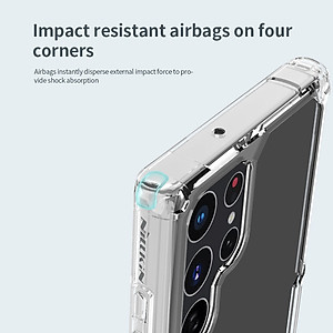 Ốp lưng TPU chống sốc cho Samsung Galaxy S24 Plus / S24 Ultra hiệu Nillkin Nature TPU Pro Case (chống chịu mọi va đập bảo vệ các góc, siêu mỏng chỉ 0.6mm) - hàng nhập khẩu