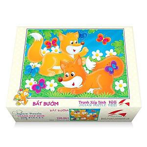 Tranh Xếp Hình 108 Mảnh - Bắt Bướm 108-061