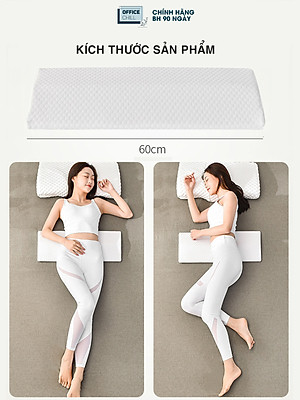 Đệm Gối Kê Lưng Ngủ OFFICE CHILL Đệm Kê Thắt Lưng Cao Su Non Hỗ Trợ Đau Lưng Thoát Vị Đĩa Đệm Bảo Hành 1 Năm