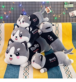 Thú nhồi bông mèo xám mặc áo - Size từ 65cm đến 100cm - Quà tặng mèo xám mặc áo nhồi bông dễ thương - Gối ôm mềm mịn cho bé