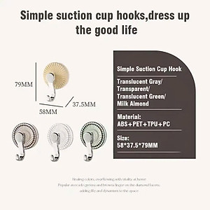 Móc Hút Chân Không ,Móc Khăn PET Hạng Nặng Tái Sử Dụng Không Đục Lỗ - HÀNG CHÍNH HÃNG MINIIN