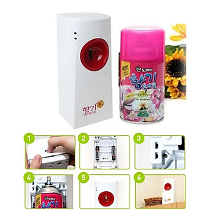 Bộ máy xịt phòng tự động kèm chai xịt phòng cao cấp Sandokkaebi Hàn Quốc 300ml (Màu máy xịt và mùi hương ngẫu nhiên)