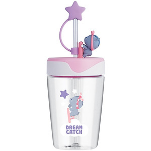 Ly nhựa LocknLock Dream Catcher ABF779 520ml có nắp đậy ống hút