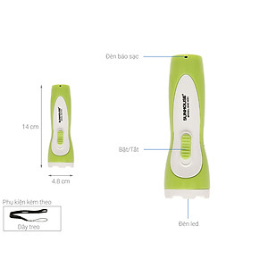 Đèn Pin Tay Cầm Cỡ Nhỏ Sunhouse SHE-4051 - Trắng Xanh Lá