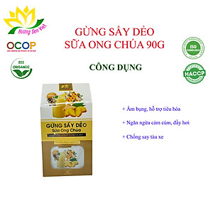 (COMBO 2 HỘP) GỪNG SẤY DẺO SỮA ONG CHÚA HỘP 90G - HƯƠNG SEN VIỆT