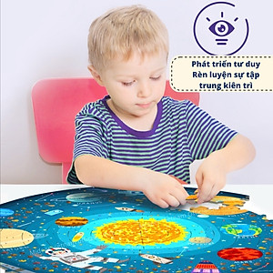 Đồ Chơi Xếp Hình Puzzle MIDEER Dạng Hộp Tròn - 04 Chủ Đề Khu Rừng, Vũ Trụ, Động vật và Đại dương (150 Mảnh Ghép)
