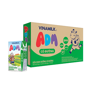 Sữa dinh dưỡng Vinamilk ADM Có Đường - Thùng 48 hộp 110ml