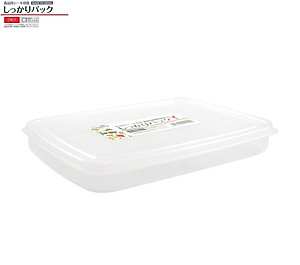 Combo 02 Hộp bảo quản thực phẩm 1000ml hình chữ nhật dẹt - Nội địa Nhật