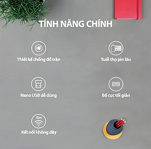 Combo chuột phím không dây Logitech MK240 - Hàng chính hãng